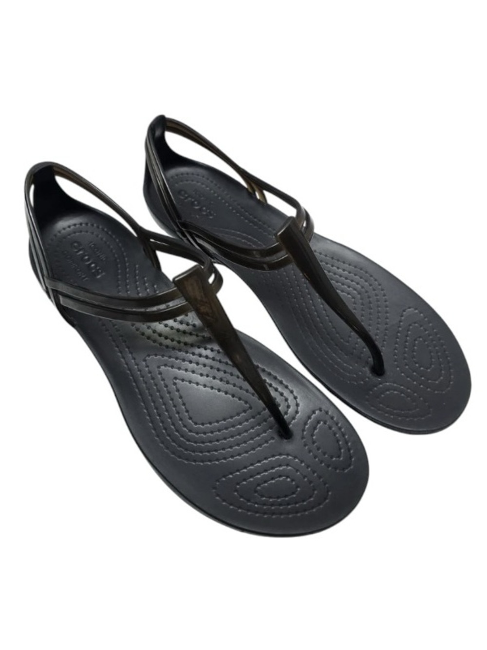 Crocs Isabella TStrap Black Jelly Sandals